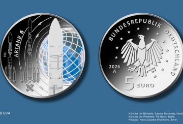 5-Euro-Sammlermünze „Ariane 6“ – Auftaktemission der Serie „Erforschung des Weltraums“