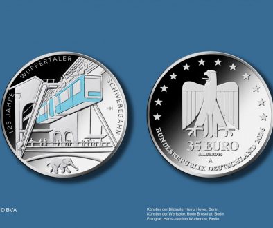 35 Euro Sammlermünze 2026 - "125 Jahre Wuppertaler Schwebebahn"