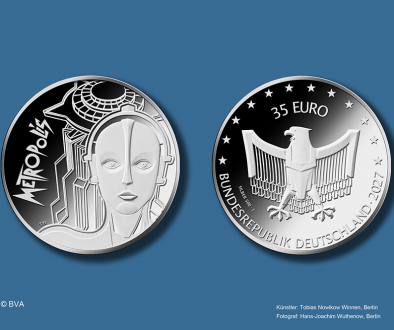 35-Euro-Sammlermünze „100 Jahre Uraufführung des Films METROPOLIS“