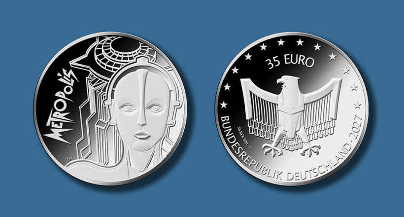 35-Euro-Sammlermünze „100 Jahre Uraufführung des Films METROPOLIS“