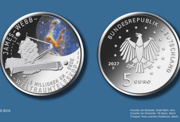 5-Euro-Sammlermünze 2027 „James-Webb-Weltraumteleskop“